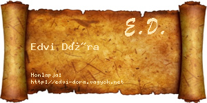 Edvi Dóra névjegykártya