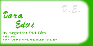 dora edvi business card