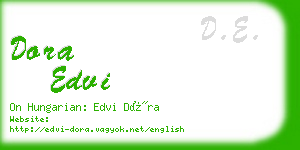 dora edvi business card